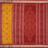 Bomkai bandha silk Sambalpuri Pata saree (Maroon, Yellow)