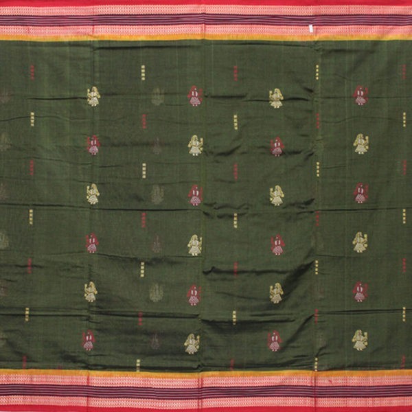 Doll design 3d border sambalpuri bomkai cotton saree