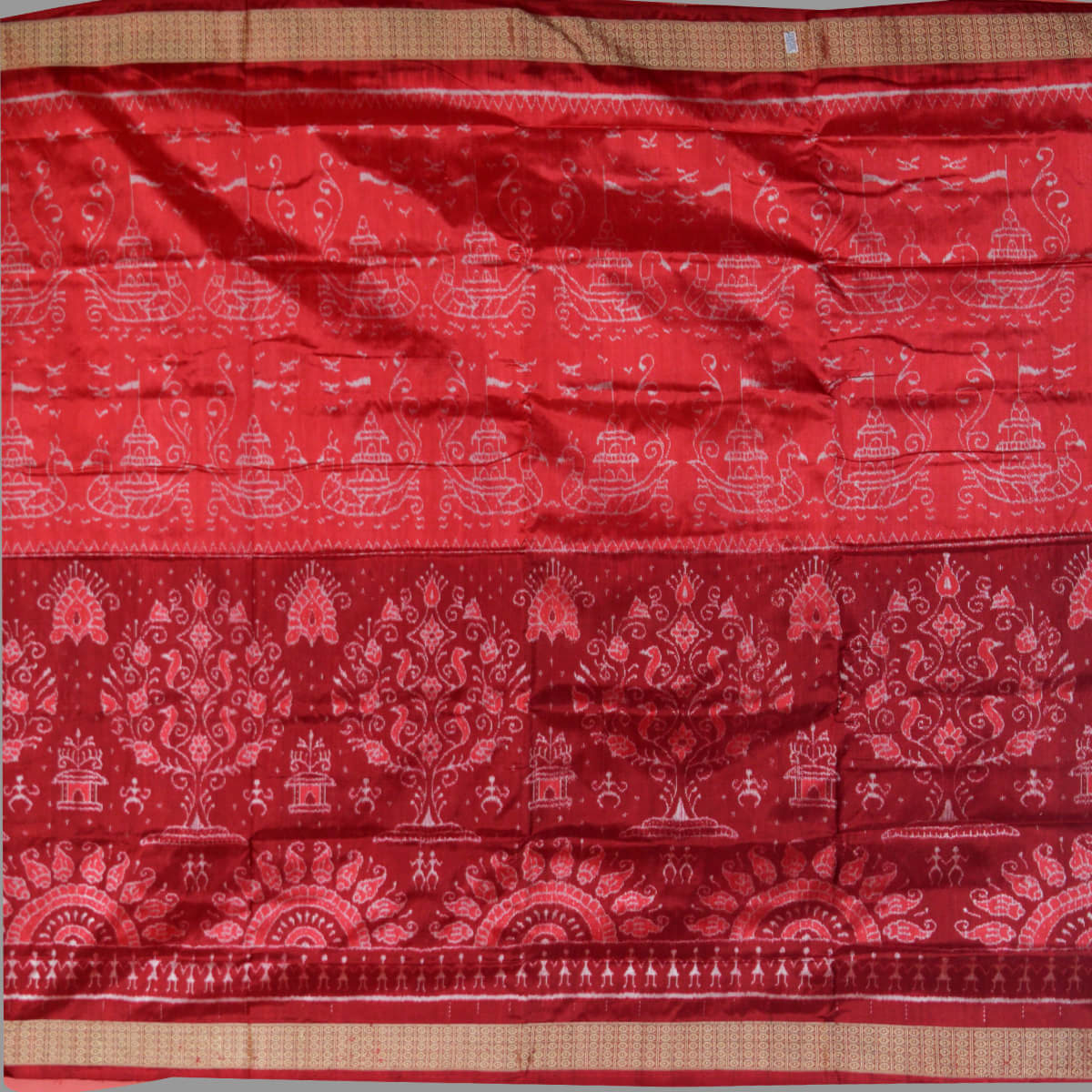 Black & Red Parsley Sambalpuri Silk Saree- Odisha Handloom Sarees,Sambalpuri  Silk saree | BigRayn.com